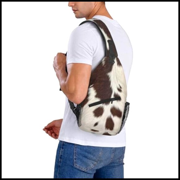 Polyester Sling Backpack Daypack with Adjustable Strap, 15.3x7.5x3.5 Inches, 4 main image 4